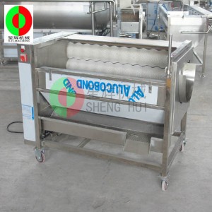 Melon fruit cleaning machine / melon fruit cleaning peeling machine / melon fruit brush cleaning peeling machine QX-612 new