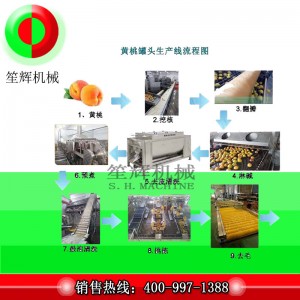 Large fruit processing production line / yellow peach processing production line