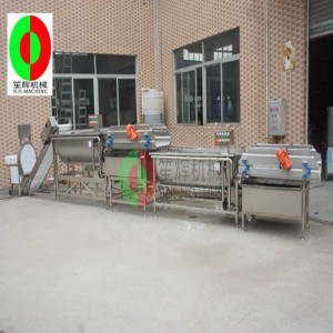 Fruit and vegetable sorting pre-refrigerated water cleaning fresh / ozone water to pesticide residue cleaning air drying production line