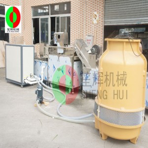 Continuous vegetable deep cleaning production line